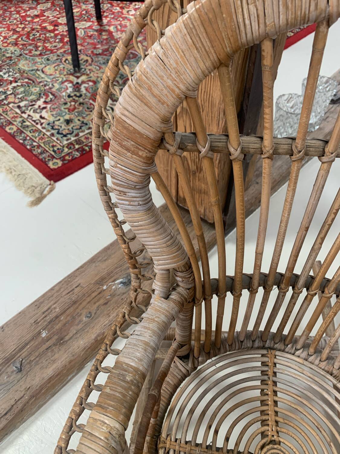 Fauteuil à bascule enfants rotin