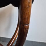 Art Nouveau side table in elm burl