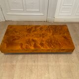 Table basse en loupe d’orme, 1970s