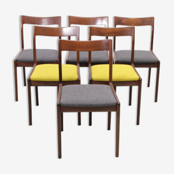 Suite of 6 Scandinavian rosewood chairs from Rio
