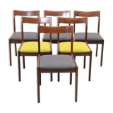 Suite of 6 Scandinavian rosewood chairs from Rio