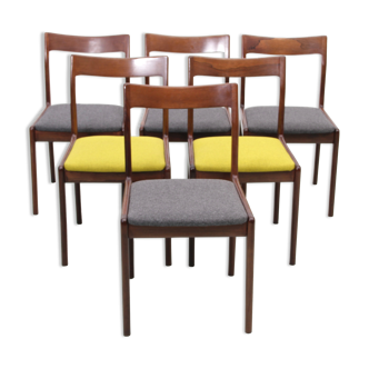 Suite of 6 Scandinavian rosewood chairs from Rio