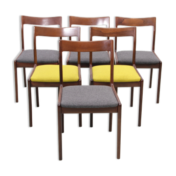 Suite of 6 Scandinavian rosewood chairs from Rio