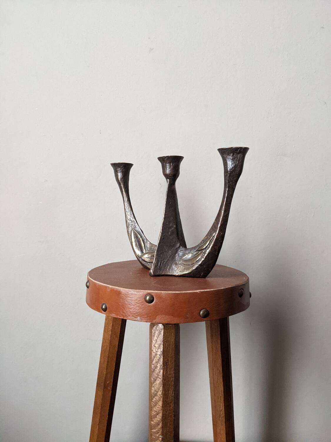 Vintage bronze chandelier Scandinavian country decor