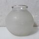vase en verre granité blanc et or Vintage