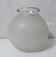 vase en verre granité blanc et or Vintage