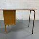 Bureau vintage en formica bois et métal