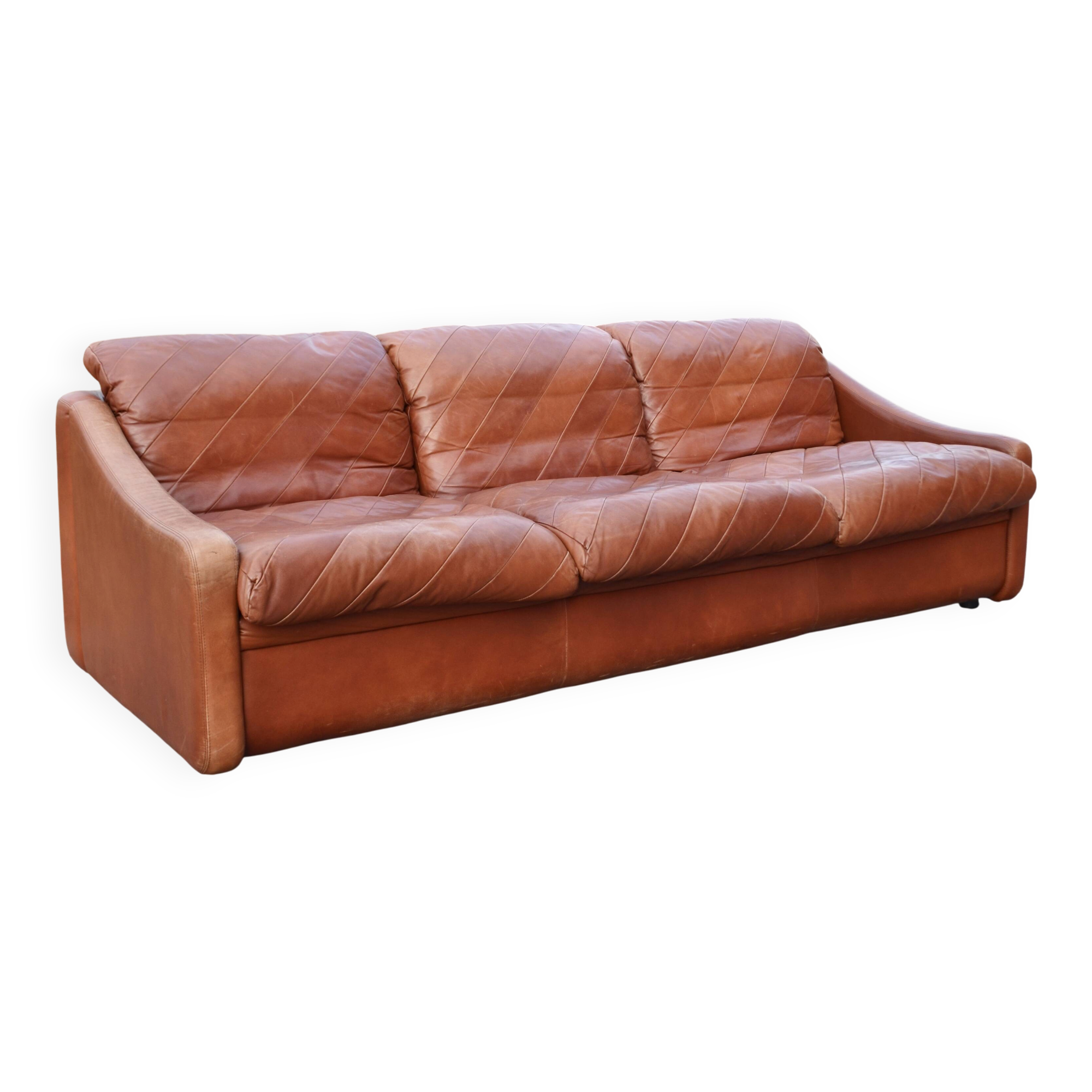 Vintage oxred Rolf Benz Leather Sofa