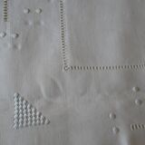 Old sheet and its matching, embroidered, 1 person