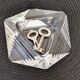 Ashtray pocket tray faceted glass Murano Midcentury style