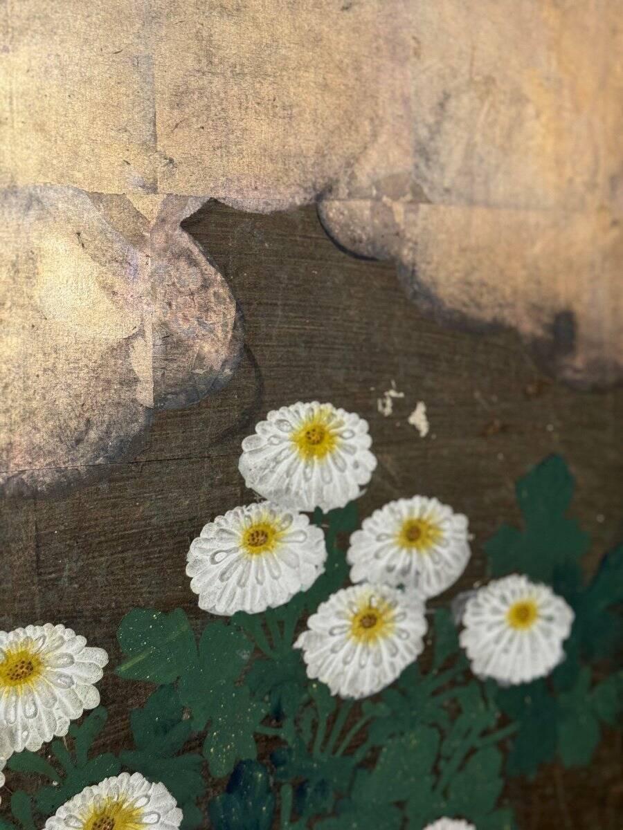 Rimpa-style Byobu screen, six panels, Japan, Meiji period