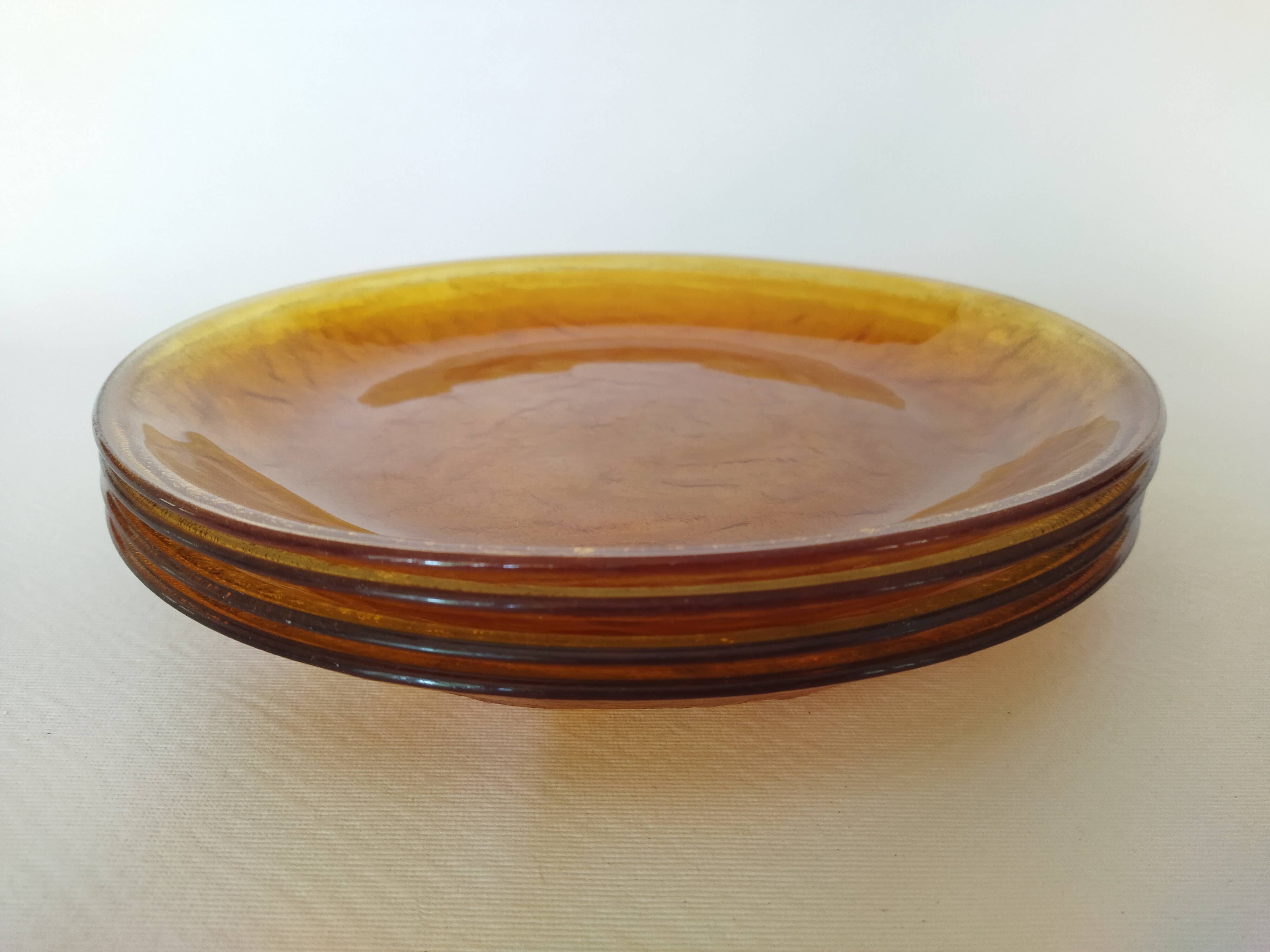 Flat plates Arcoroc Sierra amber