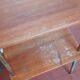 Pair of 1960s tables in tubular metal and solid teak