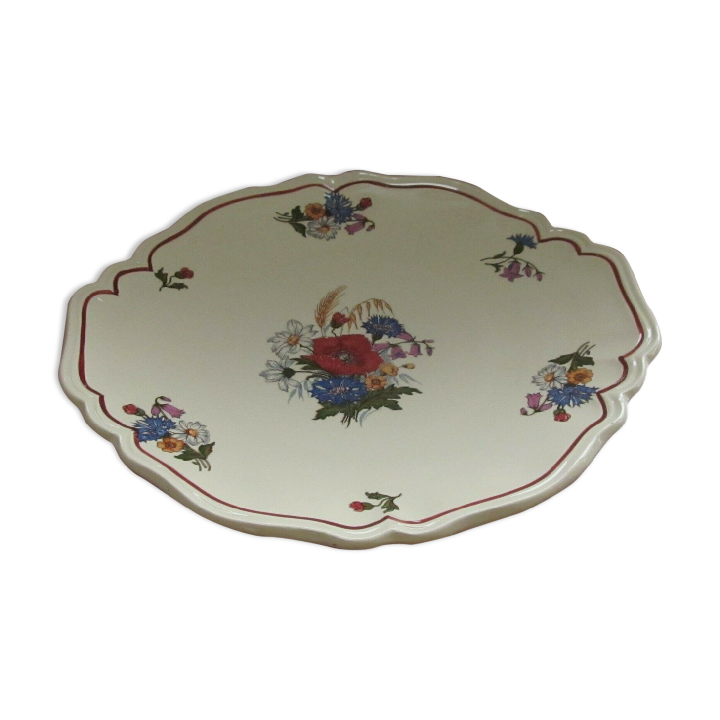 Pie dish cakes servant silent earthenware Sarreguemines service Agreste