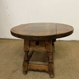 Round wooden coffee table