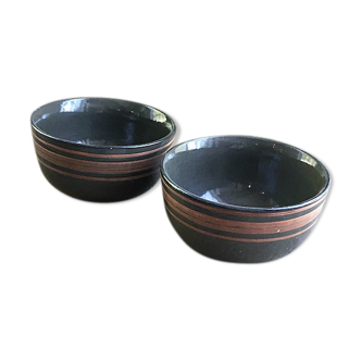 2 green earth bowls