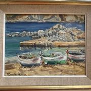 Painting: oil on marine panel