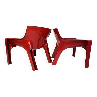 Vico Magistretti Vicario Ensemble de 2 Fauteuils pour Artemide, 1970