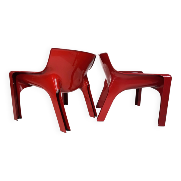 Vico Magistretti Vicario Ensemble de 2 Fauteuils pour Artemide, 1970