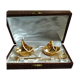 Duo salerons in porcelain from Limoges R Montigny