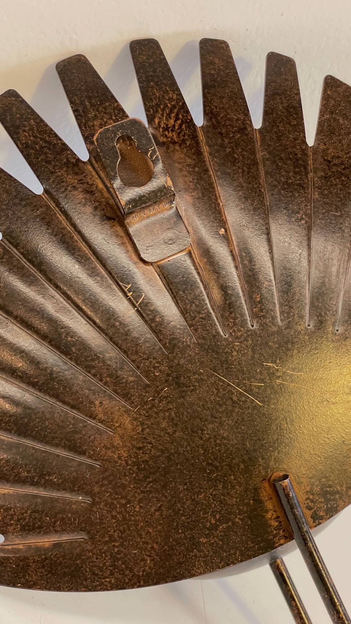 Brown patina wall candle holder