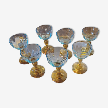 7 George Sand stemmed glasses