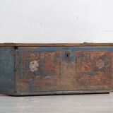 Petite malle ancienne à motifs floraux (c.1900) #38