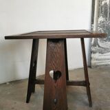 Arts and crafts style oak side table, 1950s