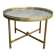 Brass coffee table with a vintage mirror top from the Baguès house.