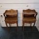 Pair of Louis XV style curved bedside tables in cherry wood
