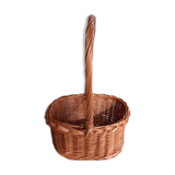 Wicker basket with two bottles of wine