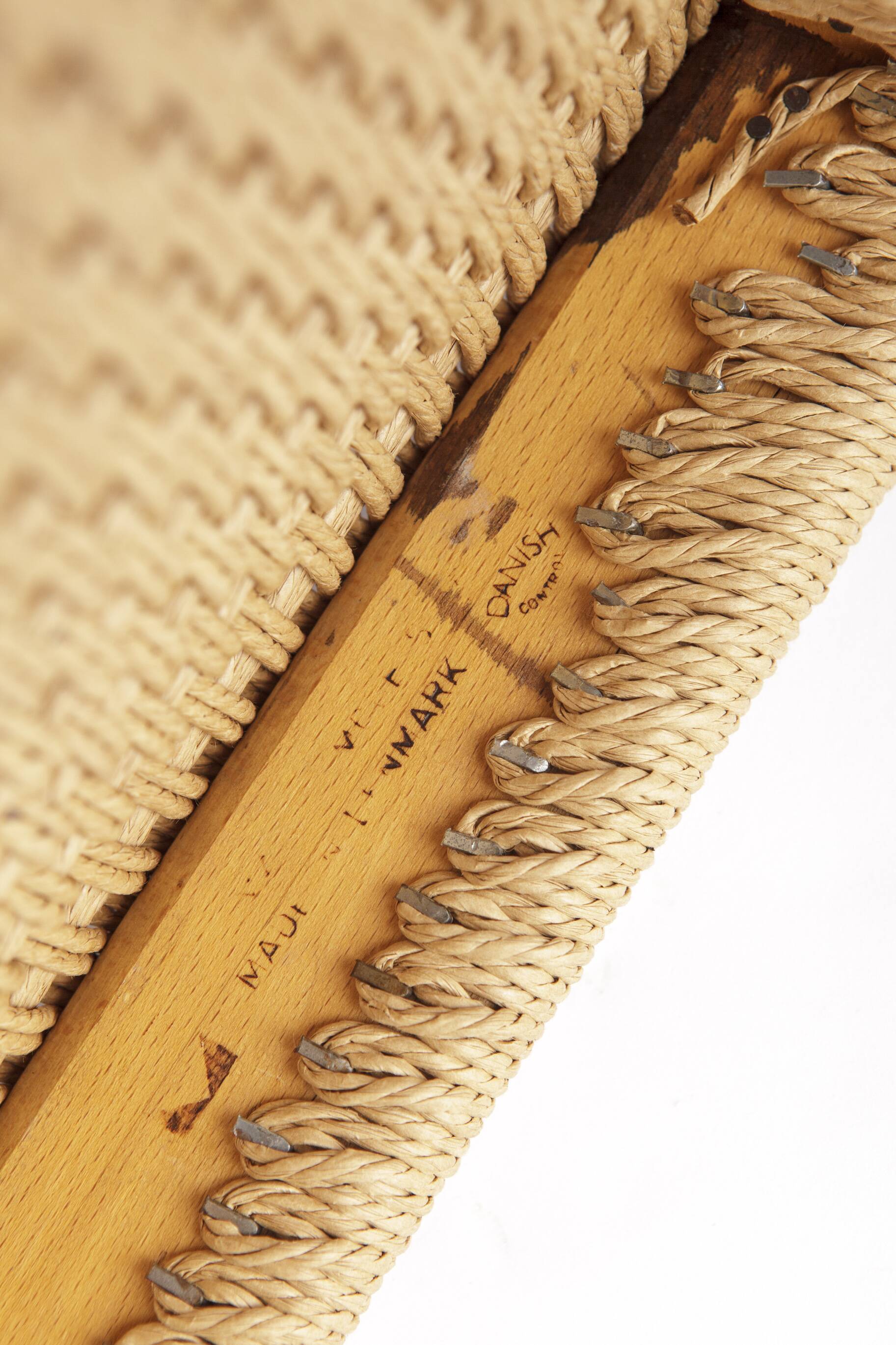 1 de 4 Chaise vintage Niels Otto Møller, Modèle 71, Chêne foncé, Corde danoise