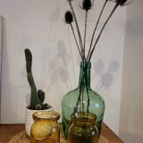 Amber glass vases