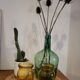 Amber glass vases