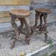 Pair of bar stools in vintage vine feet