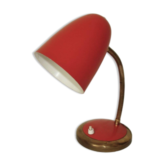 Lampe articulée en métal rouge, 1960