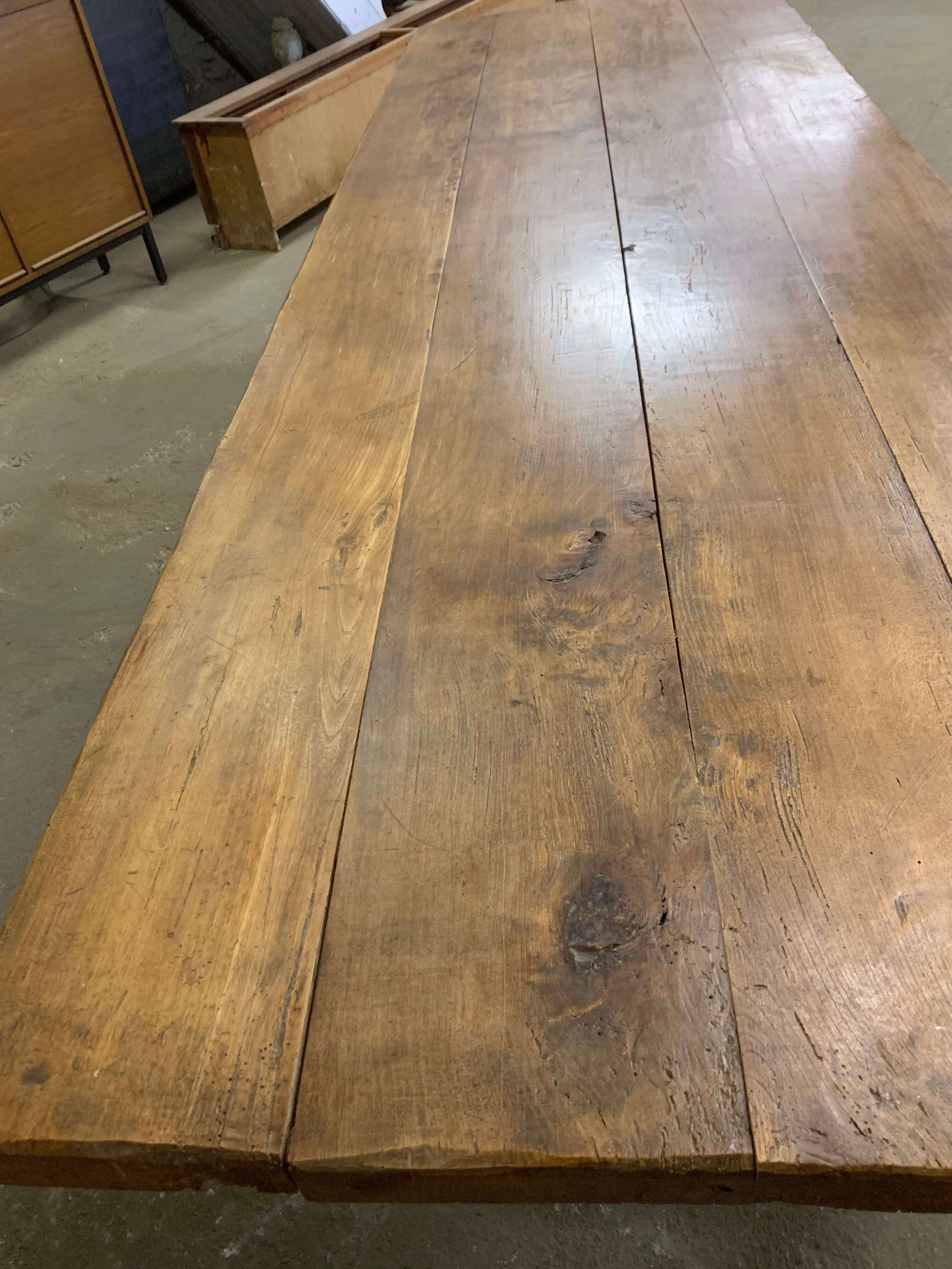 Old farm table 3.20 m elm and oak
