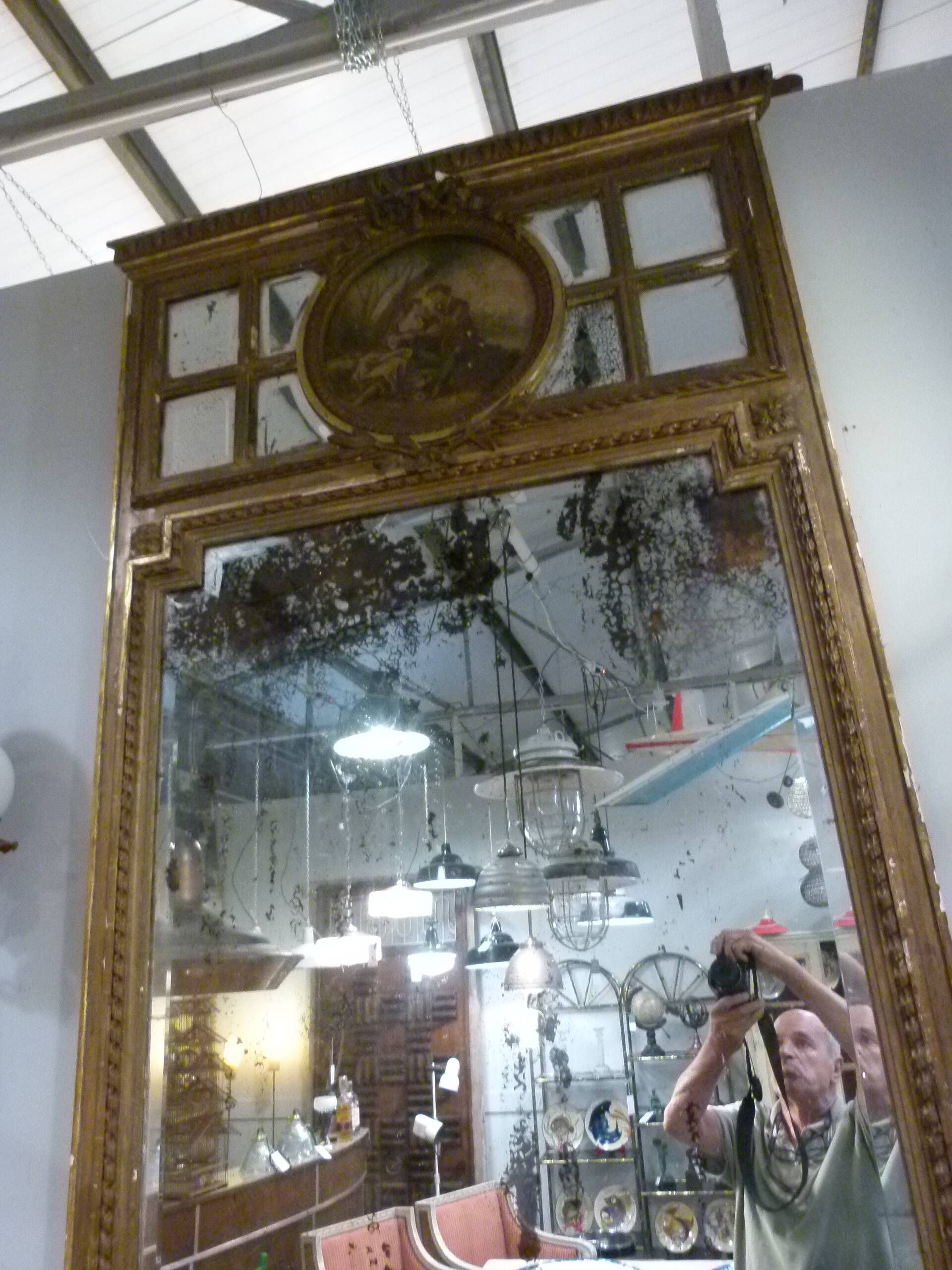 19th-century trumeau mirror