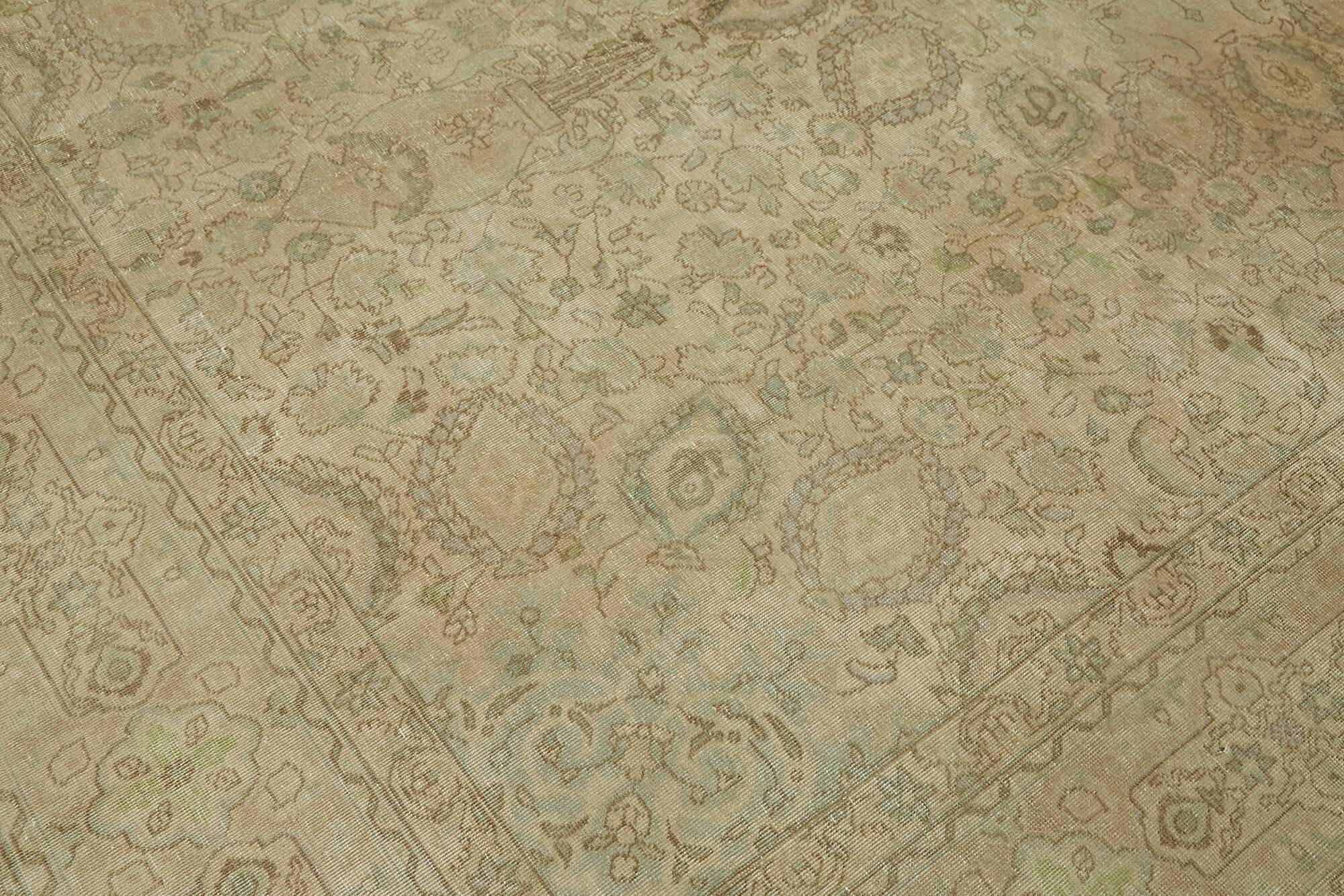 Handmade Oriental Decorative 1980s 245 cm x 349 cm Beige Wool Carpet