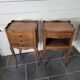 Pair of Louis XV style oak bedside tables
