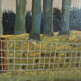 Tableau « La route de la forêt », design scandinave, années 1960