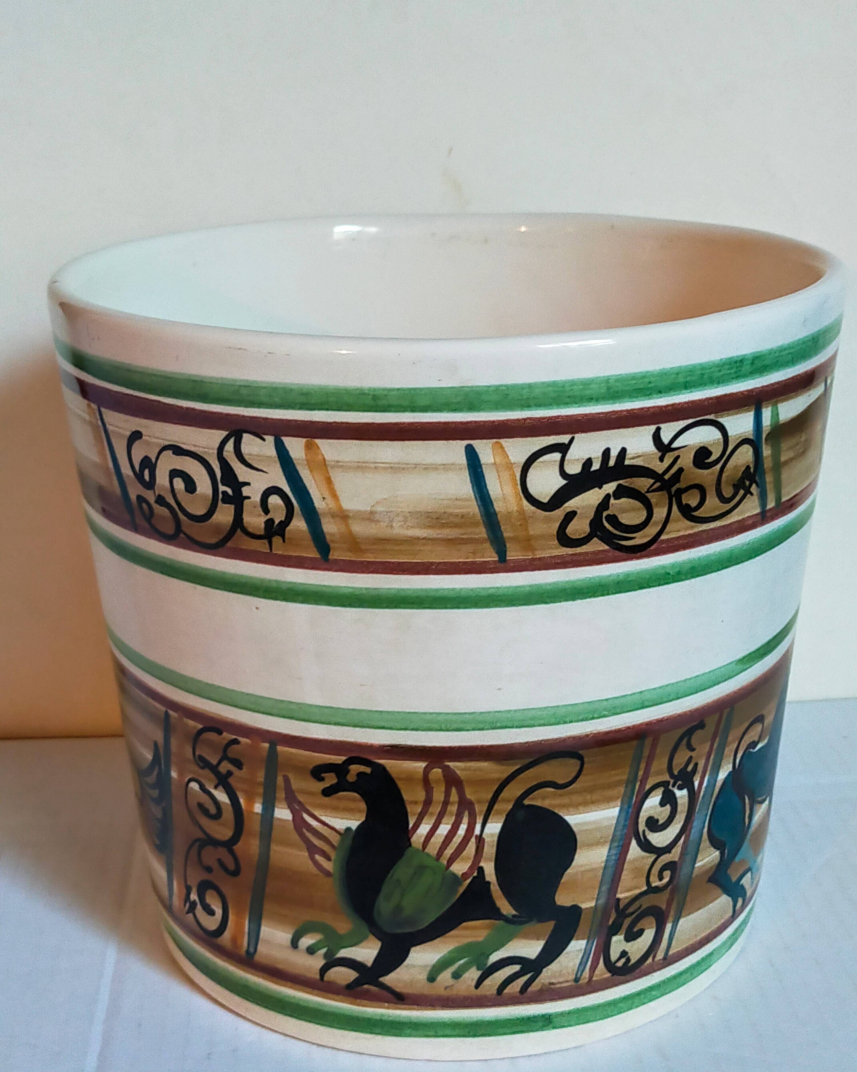 XXL ceramic planter from Saint-Pair-Sur-Mer from the NEUSTRICER earthenware factory, 1960s