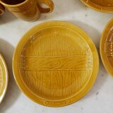 Sauerkraut tableware GIEN France - 6 mugs - 6 plates - 1 large dish (13 pieces)