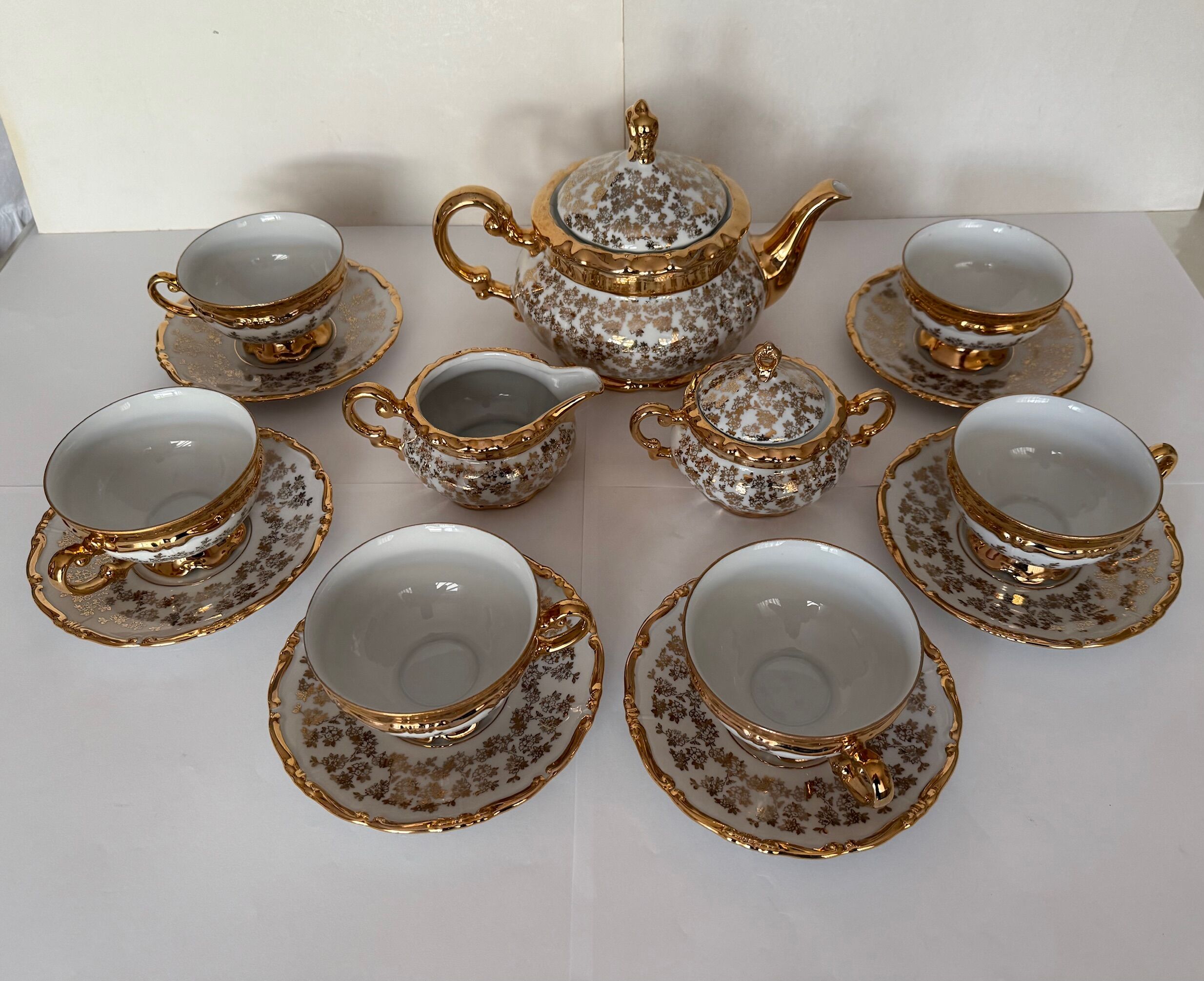 Bavarian tea service Mitterteich, Germany 1950s