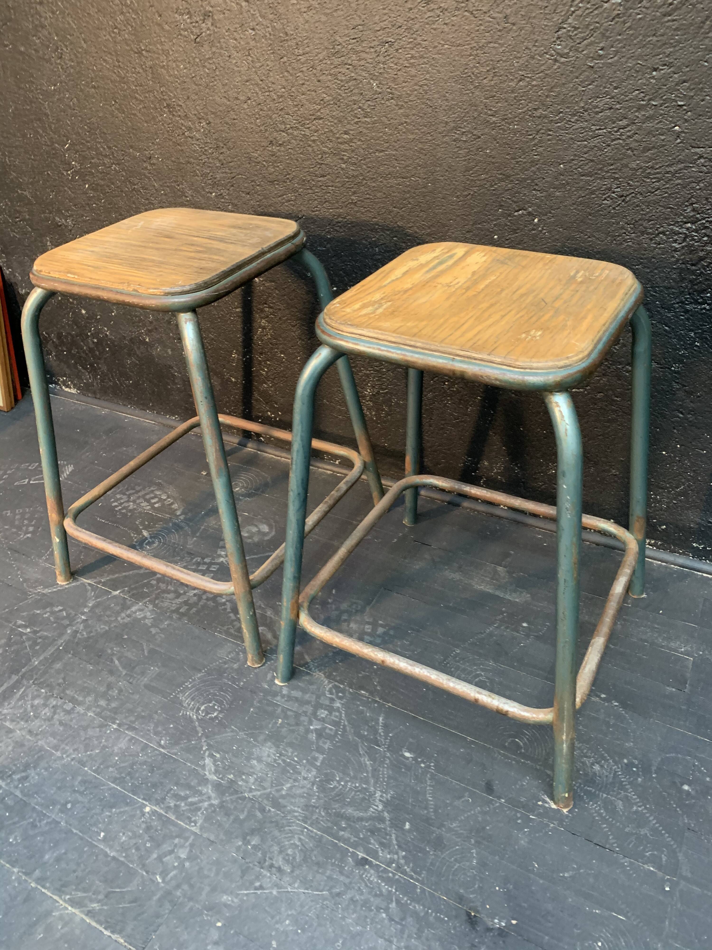 Pair of industrial stools