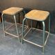 Paire de tabourets industriel