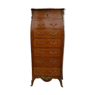 Chiffonier plaqué en bois de rose