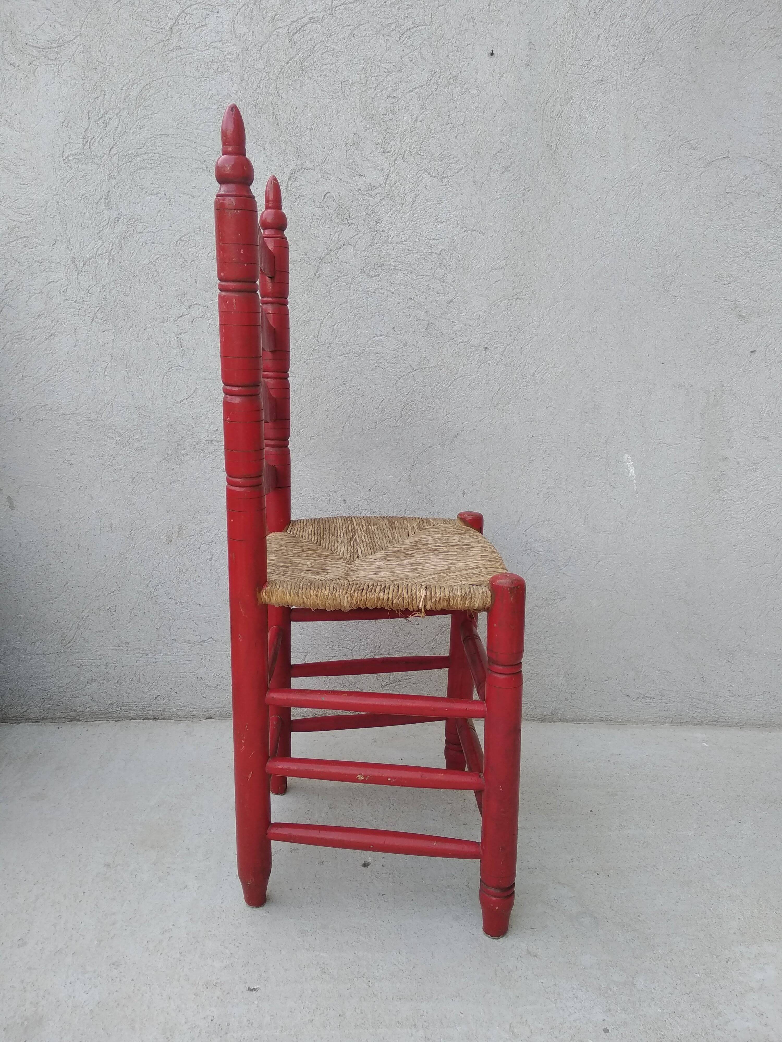 6 chaises paillées Vintage