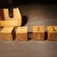Perpetual wooden cube calendar - 1950s