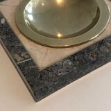 Neoclassical style pocket empty in faux-marble and brass. french work. around 1970